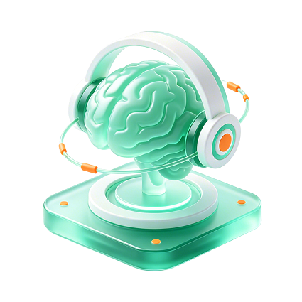 AI 脑极智发光大脑图标